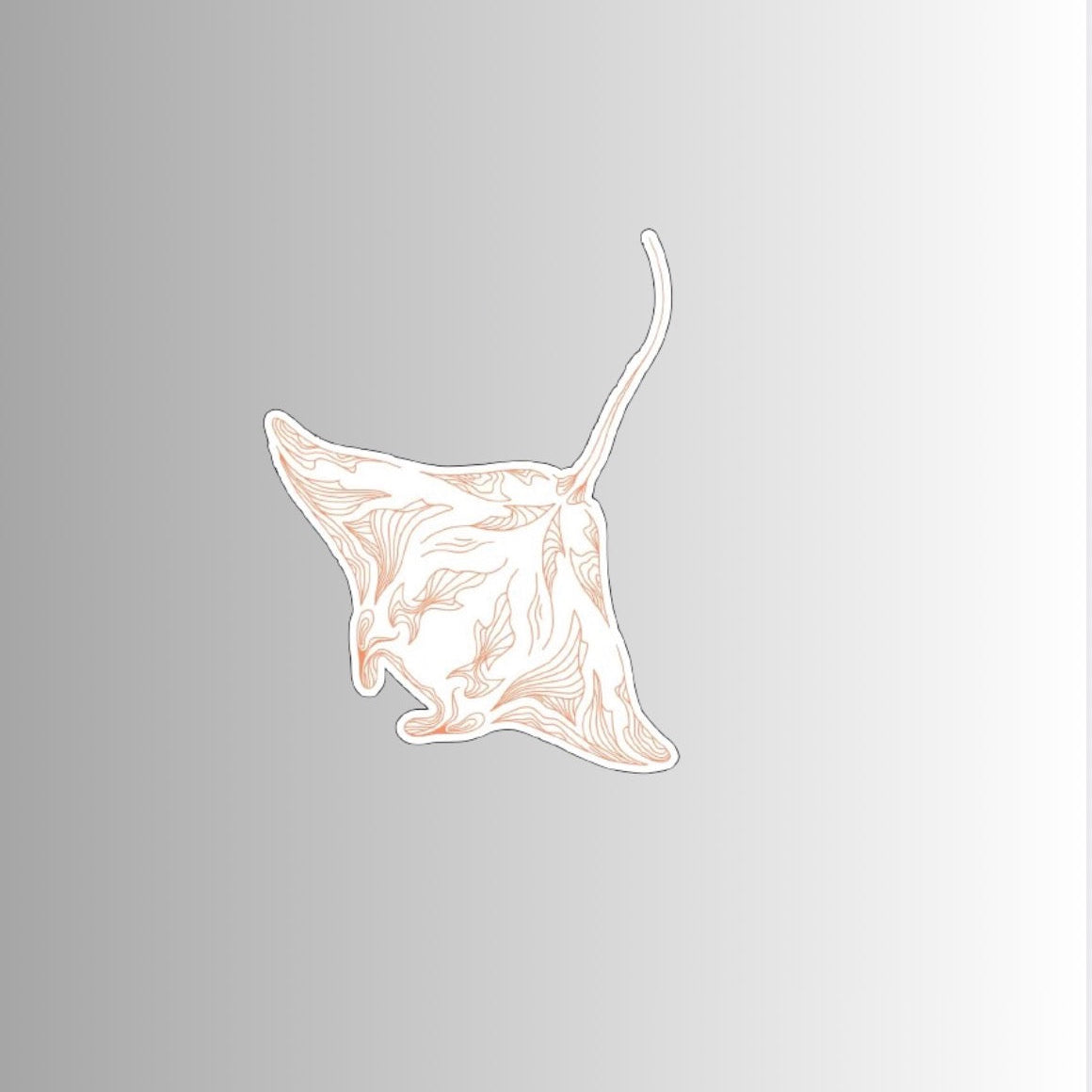 Manta ray sticker